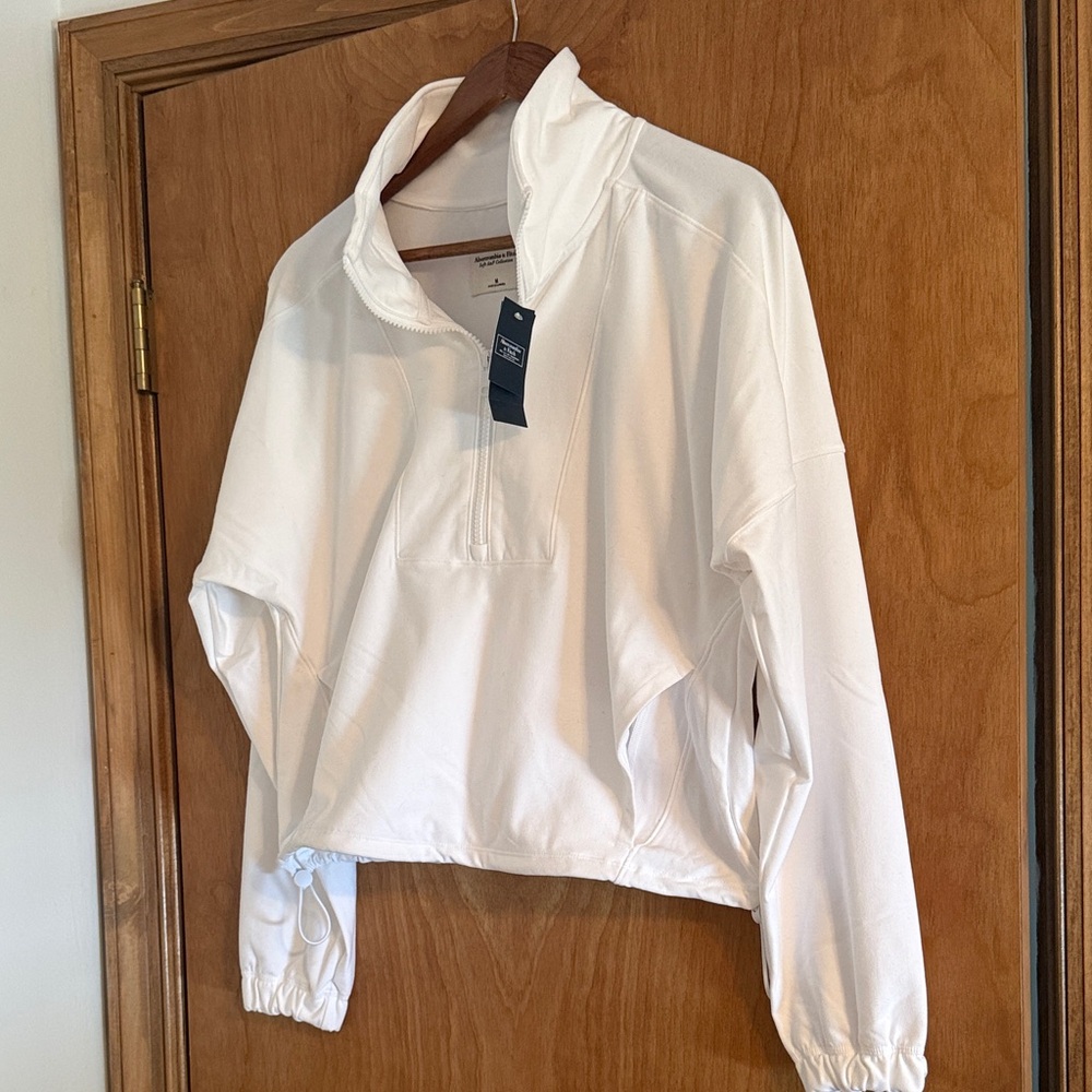 Abercrombie & Fitch White Bomber Jacket